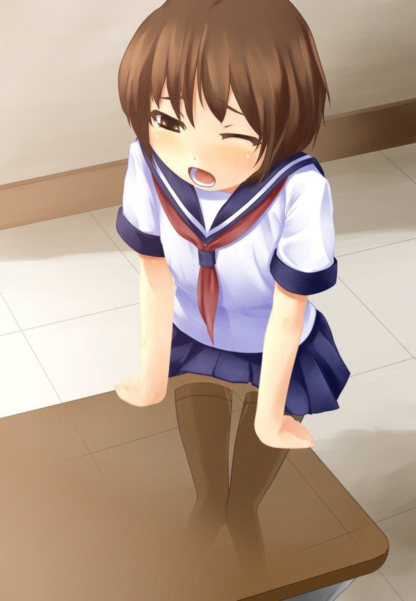 机を愛液でぐちょぐちょにしてしまうような角オナニーに夢中な女の子のエロ画像-15