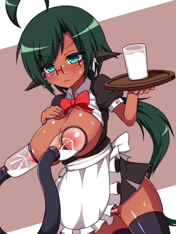 搾乳機乳首につけられて射乳噴乳しちゃう巨乳おっぱいちゃんエロ画像-16