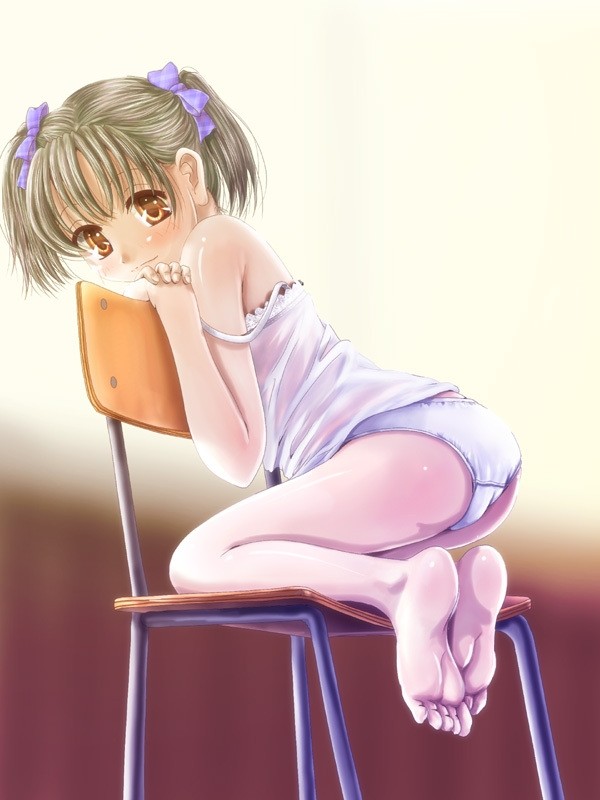 2次ロリ　白パンツ　女児ショーツ