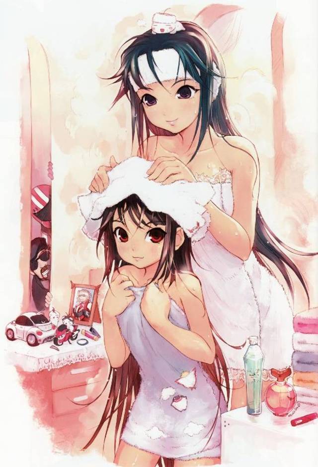 寒い冬だしお風呂で温まりながらいちゃいちゃしてる女の子同士のおふレズエロ画像-6