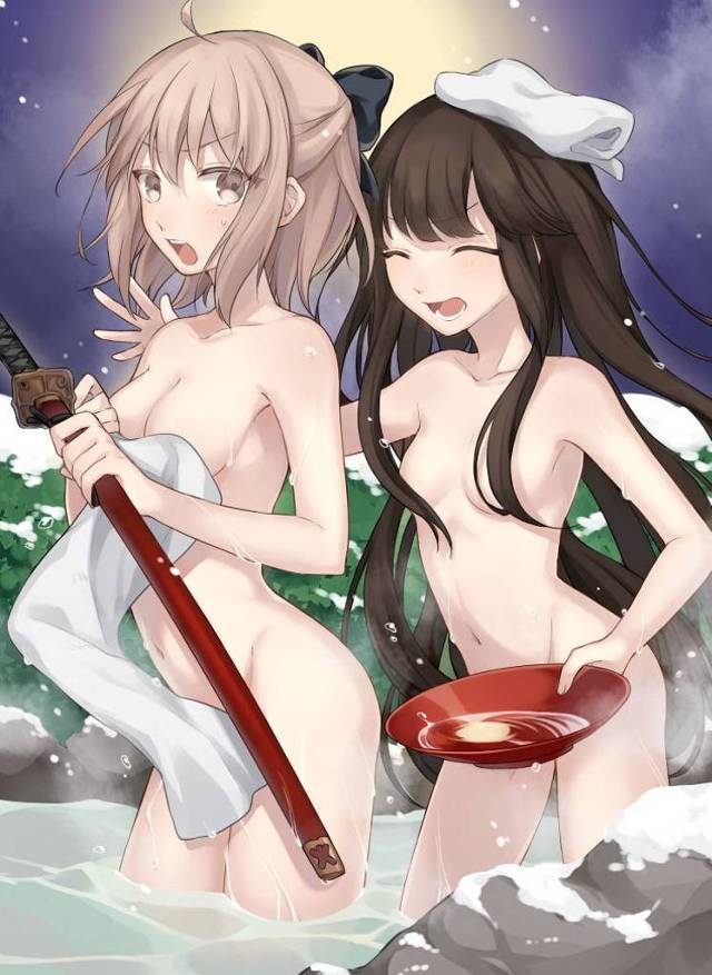 寒い冬だしお風呂で温まりながらいちゃいちゃしてる女の子同士のおふレズエロ画像-7