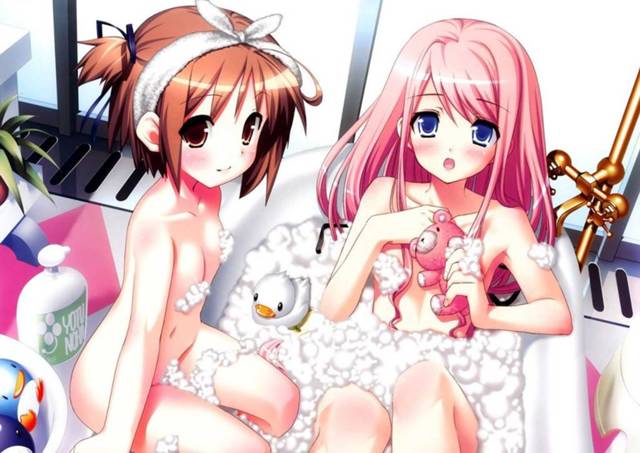 寒い冬だしお風呂で温まりながらいちゃいちゃしてる女の子同士のおふレズエロ画像-23